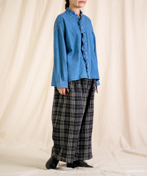 Brocante（ブロカント）の「[Brocante / ブロカント] 6ozインディゴデニム ヴロンカルディガンシャツ（シャツ/ブラウス・レディース・インディゴブルー・2）」の12枚目の写真