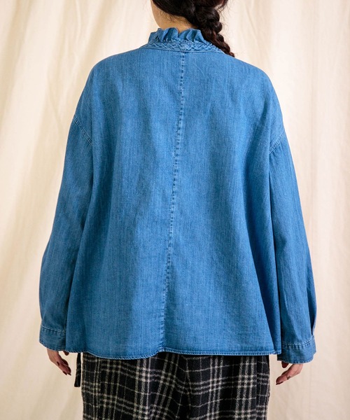 Brocante（ブロカント）の「[Brocante / ブロカント] 6ozインディゴデニム ヴロンカルディガンシャツ（シャツ/ブラウス・レディース・インディゴブルー・2）」の5枚目の写真
