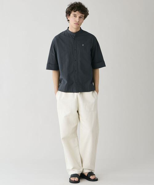 GYMPHLEX(ジムフレックス)の「Gymphlex | タイプライター スタンドカラー半袖シャツ MEN(シャツ/ブラウス・メンズ・ホワイト/ブラック系その他・L/M)」の18枚目の写真