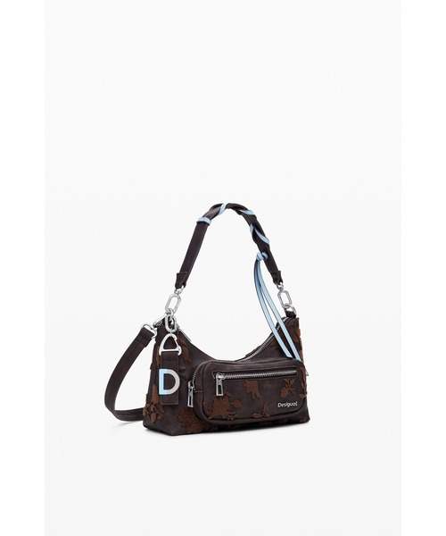 Desigual(デシグアル)の「Flower Texture D-Logo Mini Shoulder Bag/フラワーテクスチャーDロゴミニショルダーバッグ(ショルダーバッグ・レディース・ブラウン・FREE)」の1枚目の写真