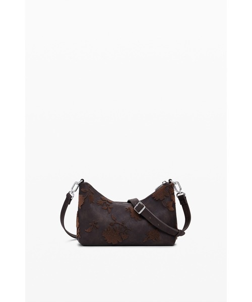 Desigual(デシグアル)の「Flower Texture D-Logo Mini Shoulder Bag/フラワーテクスチャーDロゴミニショルダーバッグ(ショルダーバッグ・レディース・ブラウン・FREE)」の2枚目の写真