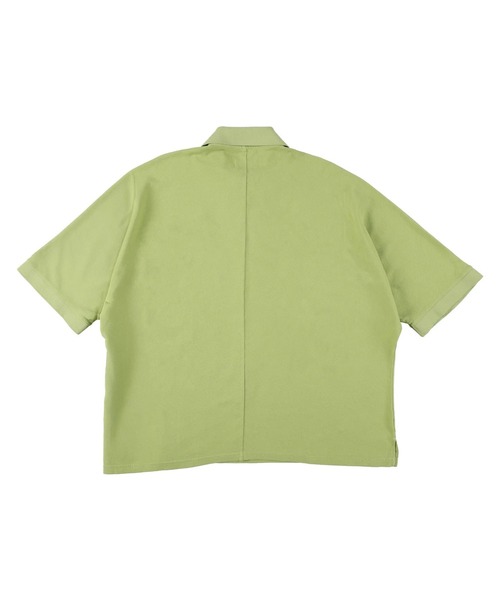 PHINGERIN（フィンガリン）の「【PHINGERIN】DOUBLE POLO（ポロシャツ・メンズ・ライトグリーン/ブラウン/アイボリー・M/L）」の4枚目の写真