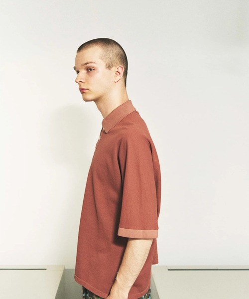 PHINGERIN（フィンガリン）の「【PHINGERIN】DOUBLE POLO（ポロシャツ・メンズ・ライトグリーン/ブラウン/アイボリー・M/L）」の7枚目の写真