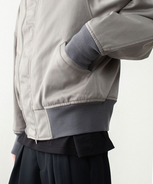 ATTACHMENT(アタッチメント)の「NY/CO サテン N 2Bジャケット / NY/CO SATIN N 2B JACKET(ミリタリージャケット・メンズ・グレー/ブラック・1/4/3/2)」の15枚目の写真
