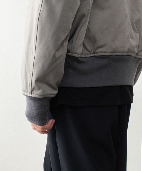 ATTACHMENT(アタッチメント)の「NY/CO サテン N 2Bジャケット / NY/CO SATIN N 2B JACKET(ミリタリージャケット・メンズ・グレー/ブラック・1/4/3/2)」の16枚目の写真