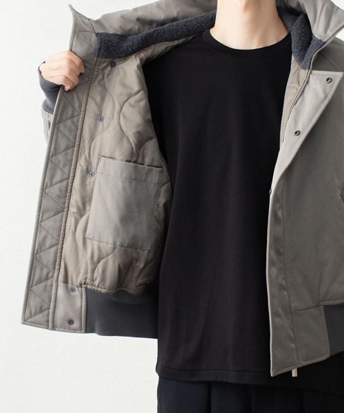 ATTACHMENT(アタッチメント)の「NY/CO サテン N 2Bジャケット / NY/CO SATIN N 2B JACKET(ミリタリージャケット・メンズ・グレー/ブラック・1/4/3/2)」の18枚目の写真