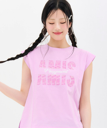 レディースクールグラフィックスリーブレスTシャツ-FCRG5961E0T