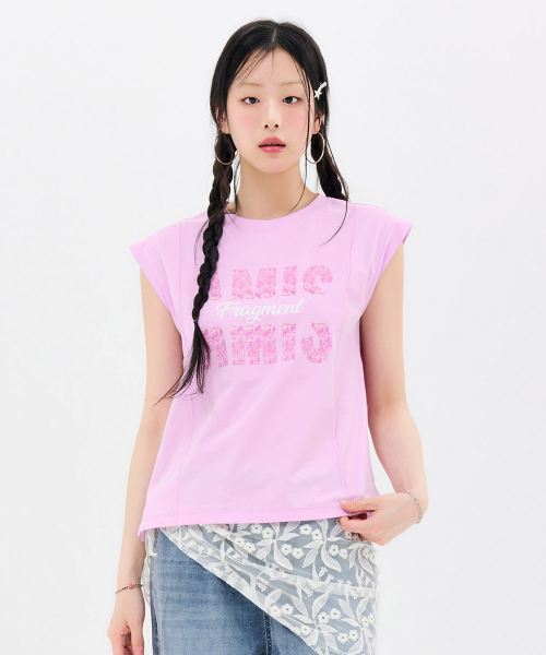 CHASECULT(チェイスカルト)の「レディースクールグラフィックスリーブレスTシャツ-FCRG5961E0T(Tシャツ/カットソー・レディース・バイオレット・85/90)」の4枚目の写真