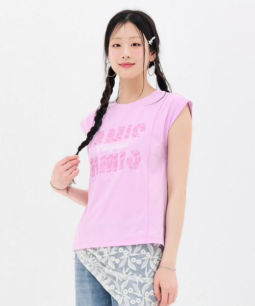 CHASECULT(チェイスカルト)の「レディースクールグラフィックスリーブレスTシャツ-FCRG5961E0T(Tシャツ/カットソー・レディース・バイオレット・85/90)」の5枚目の写真