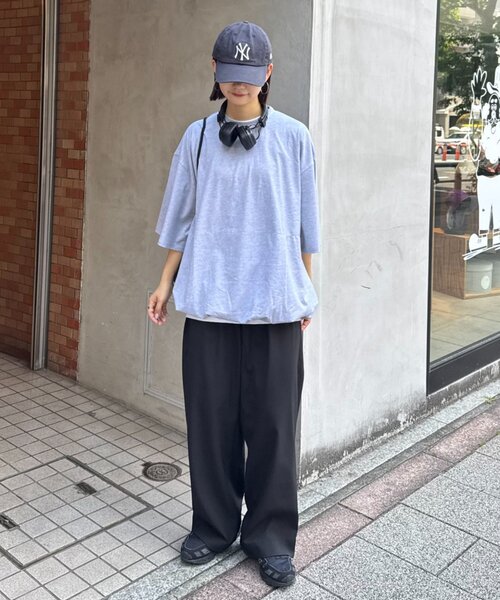 CIAOPANIC TYPY（チャオパニックティピー）の「【ユニセックス】エアリーストレッチワイドパンツ（スラックス・メンズ・ネイビー/ブラック/グレー・MEDIUM/LARGE）」の10枚目の写真