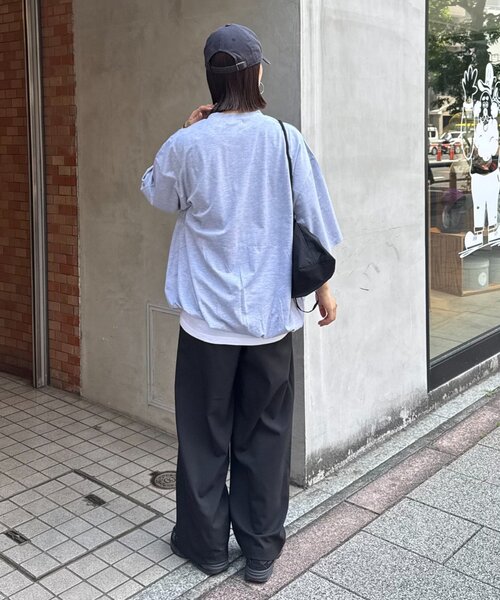 CIAOPANIC TYPY（チャオパニックティピー）の「【ユニセックス】エアリーストレッチワイドパンツ（スラックス・メンズ・ネイビー/ブラック/グレー・MEDIUM/LARGE）」の11枚目の写真