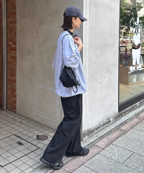 CIAOPANIC TYPY（チャオパニックティピー）の「【ユニセックス】エアリーストレッチワイドパンツ（スラックス・メンズ・ネイビー/ブラック/グレー・MEDIUM/LARGE）」の12枚目の写真