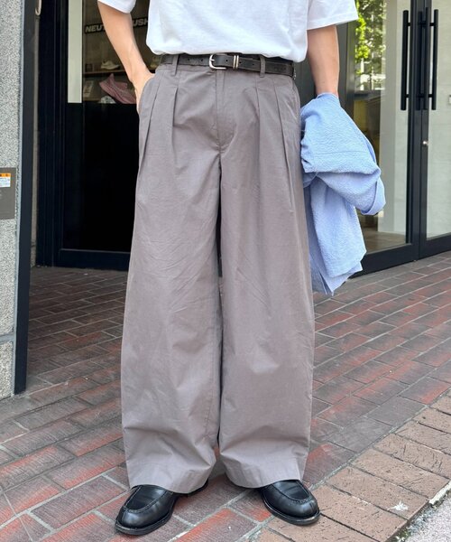 CIAOPANIC TYPY（チャオパニックティピー）の「【ユニセックス】エアリーストレッチワイドパンツ（スラックス・メンズ・ネイビー/ブラック/グレー・MEDIUM/LARGE）」の20枚目の写真