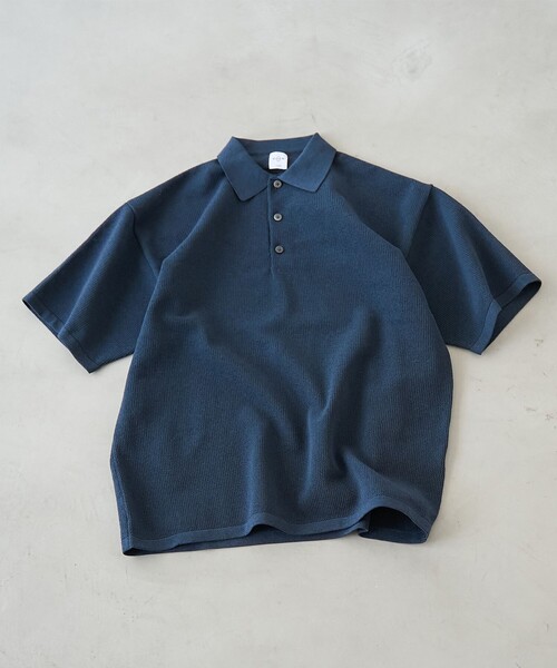 coen(コーエン)の「サマーニットポロシャツ(ポロシャツ・メンズ・ネイビー/ブラック/オフホワイト・S/M/XL/L)」の15枚目の写真