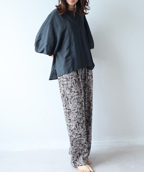 leswel(レスウェル)の「【M/L】ラグランスリーブハシゴレースブラウス(シャツ/ブラウス・レディース・チャコールグレー/クリーム/ブラウン・M/L)」の7枚目の写真