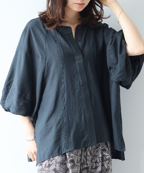leswel(レスウェル)の「【M/L】ラグランスリーブハシゴレースブラウス(シャツ/ブラウス・レディース・チャコールグレー/クリーム/ブラウン・M/L)」の8枚目の写真