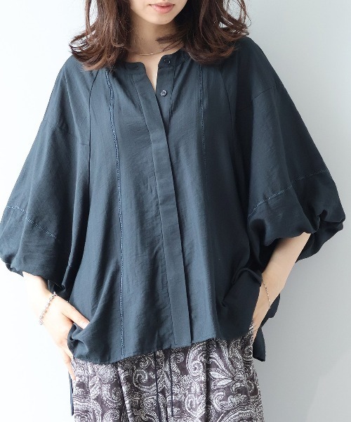 leswel(レスウェル)の「【M/L】ラグランスリーブハシゴレースブラウス(シャツ/ブラウス・レディース・チャコールグレー/クリーム/ブラウン・M/L)」の9枚目の写真
