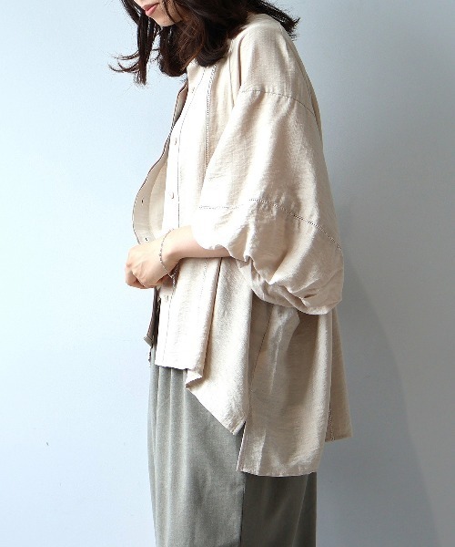 leswel(レスウェル)の「【M/L】ラグランスリーブハシゴレースブラウス(シャツ/ブラウス・レディース・チャコールグレー/クリーム/ブラウン・M/L)」の12枚目の写真