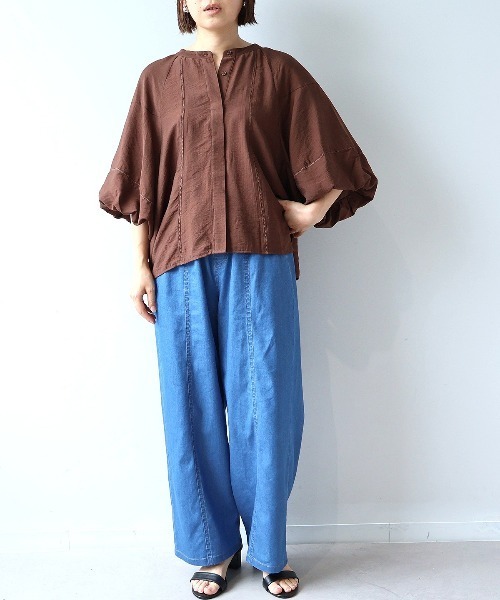leswel(レスウェル)の「【M/L】ラグランスリーブハシゴレースブラウス(シャツ/ブラウス・レディース・チャコールグレー/クリーム/ブラウン・M/L)」の14枚目の写真