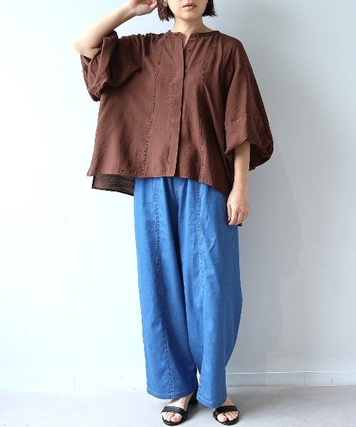 leswel(レスウェル)の「【M/L】ラグランスリーブハシゴレースブラウス(シャツ/ブラウス・レディース・チャコールグレー/クリーム/ブラウン・M/L)」の15枚目の写真