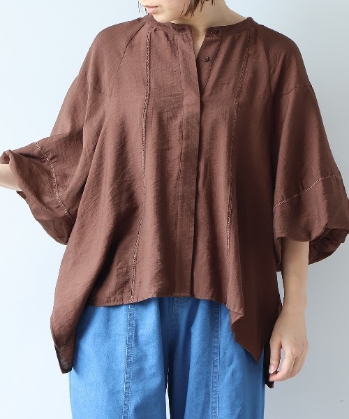 leswel(レスウェル)の「【M/L】ラグランスリーブハシゴレースブラウス(シャツ/ブラウス・レディース・チャコールグレー/クリーム/ブラウン・M/L)」の17枚目の写真