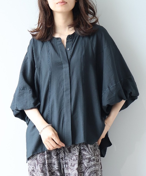 leswel(レスウェル)の「【M/L】ラグランスリーブハシゴレースブラウス(シャツ/ブラウス・レディース・チャコールグレー/クリーム/ブラウン・M/L)」の5枚目の写真