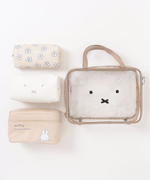 Miffy( ミッフィー)の「【miffy/ミッフィー】 トラベルポーチセット(ポーチ・レディース・ベージュ/ブラック・FREE)」の9枚目の写真