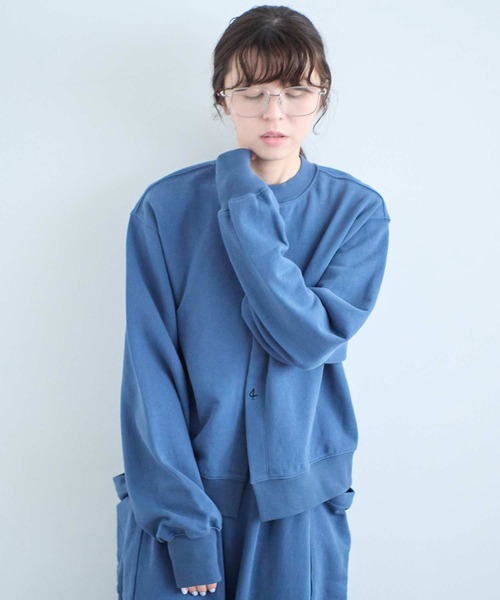 I am I in fact...（アイアムアイインファクト）の「SUSIE SWEAT（スウェット・レディース・グレー/ブルー・FREE）」の6枚目の写真