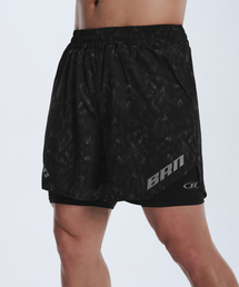 BORN TO WIN（ボーントゥウィン）の「BRN PYTHON PATTERN 2 IN 1 SHORTS [BLACK]（その他パンツ）」