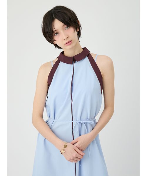 LILY BROWN(リリーブラウン)の「2wayカップインベアセットアメスリワンピース(ワンピース・レディース・ブラック/ベージュ/ブルー・F)」の8枚目の写真
