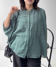 AS KNOW AS plus（アズノゥアズプラス）の「〇インド モスリンコットン ピンタックブラウス（シャツ/ブラウス）」