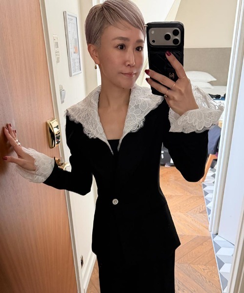 JENNE(ジェンヌ)の「2WAYクラシカルレースジャケット(その他アウター・レディース・ブラック/グレー・SMALL/LARGE/MEDIUM)」の8枚目の写真