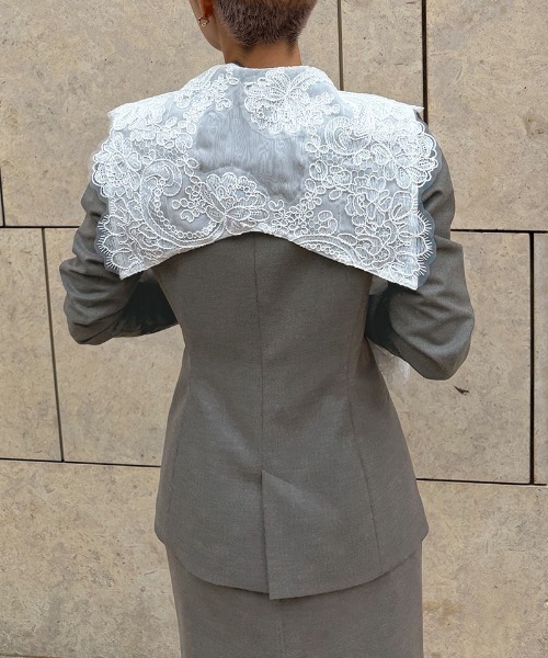 JENNE(ジェンヌ)の「2WAYクラシカルレースジャケット(その他アウター・レディース・ブラック/グレー・SMALL/LARGE/MEDIUM)」の20枚目の写真