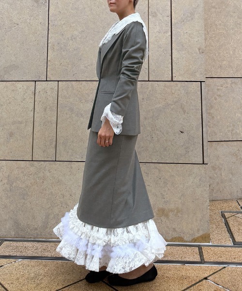 JENNE(ジェンヌ)の「2WAYクラシカルレースジャケット(その他アウター・レディース・ブラック/グレー・SMALL/LARGE/MEDIUM)」の21枚目の写真