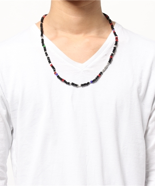 チャイハネ（チャイハネ）の「【チャイハネ】ジェイMEN'Sネックレス（ネックレス・メンズ・レッド/ターコイズブルー/ブラック・FREE）」の6枚目の写真