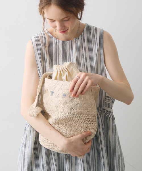 Crisp(クリスプ)の「crochet shoulder bucket bag / クロシェショルダーバケットバッグ(ショルダーバッグ・レディース・ナチュラル・FREE)」の6枚目の写真