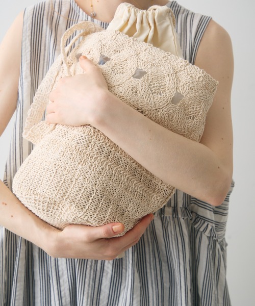 Crisp(クリスプ)の「crochet shoulder bucket bag / クロシェショルダーバケットバッグ(ショルダーバッグ・レディース・ナチュラル・FREE)」の7枚目の写真