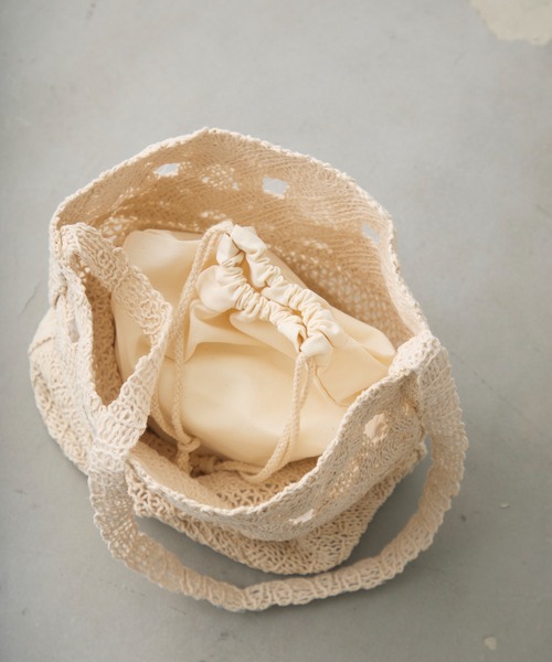 Crisp(クリスプ)の「crochet shoulder bucket bag / クロシェショルダーバケットバッグ(ショルダーバッグ・レディース・ナチュラル・FREE)」の9枚目の写真