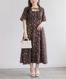 CLETTE（クレット）の「オープンネックフラワーワンピース（ワンピース）」