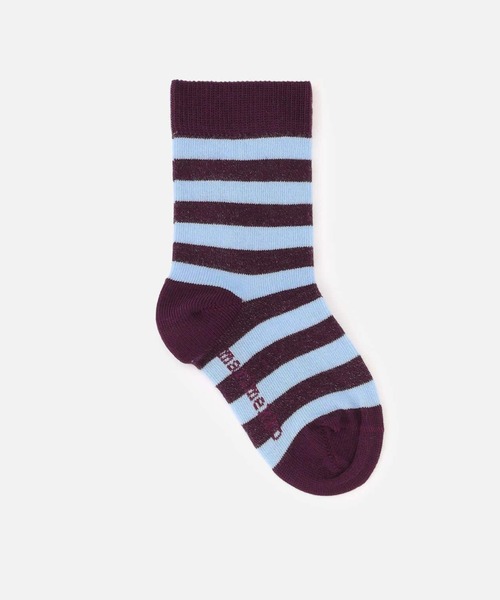 marimekko(マリメッコ)の「【Kids】Makeinen Tasaraita Uni /Socks(ソックス/靴下・キッズ・ブルー × パープル・31/25/28/22/19)」の2枚目の写真