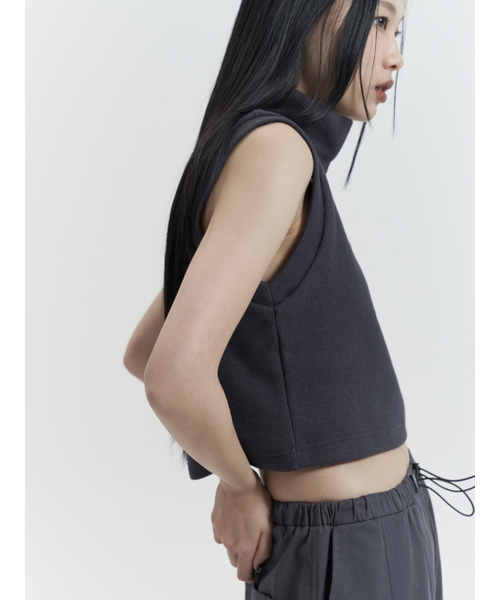 VADEFY(ヴァデファイ)の「スリーブレスカラータンク, スレートグレー(Tシャツ/カットソー・レディース・その他・ONE SIZE)」の2枚目の写真