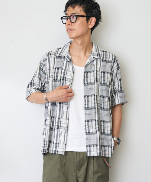 B.C STOCK(ベーセーストック)の「Garment wash Madras シャツ(シャツ/ブラウス・メンズ・ブルー系その他/ブラック・MEDIUM/LARGE)」の14枚目の写真
