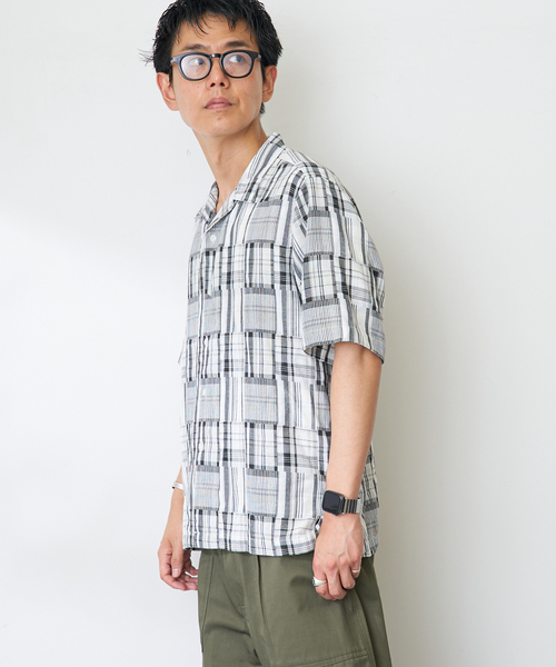 B.C STOCK(ベーセーストック)の「Garment wash Madras シャツ(シャツ/ブラウス・メンズ・ブルー系その他/ブラック・MEDIUM/LARGE)」の15枚目の写真