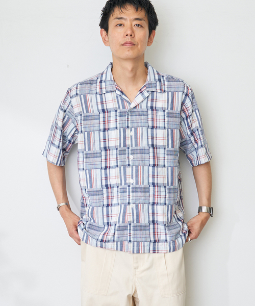 B.C STOCK(ベーセーストック)の「Garment wash Madras シャツ(シャツ/ブラウス・メンズ・ブルー系その他/ブラック・MEDIUM/LARGE)」の9枚目の写真