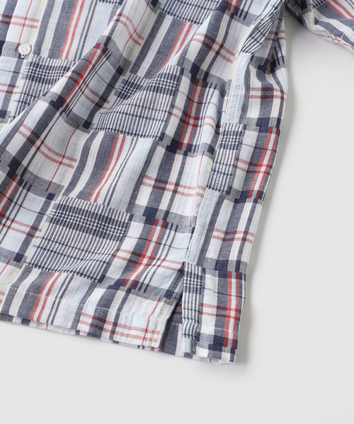 B.C STOCK(ベーセーストック)の「Garment wash Madras シャツ(シャツ/ブラウス・メンズ・ブルー系その他/ブラック・MEDIUM/LARGE)」の4枚目の写真