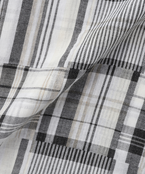B.C STOCK(ベーセーストック)の「Garment wash Madras シャツ(シャツ/ブラウス・メンズ・ブルー系その他/ブラック・MEDIUM/LARGE)」の6枚目の写真