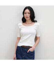 ロニースリムツーウェイTシャツ（チャコールネイビー）