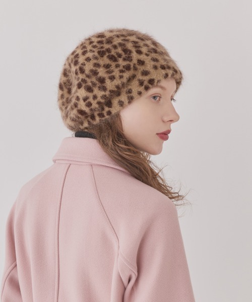 Chapeau d' O(シャポードオー)の「Chapeau d' O AG Beret Beanie / シャポードオー(ハンチング/ベレー帽・レディース・ブラウン/ブラック/グレー/レオパード/ピンク/ライトベージュ・FREE)」の6枚目の写真