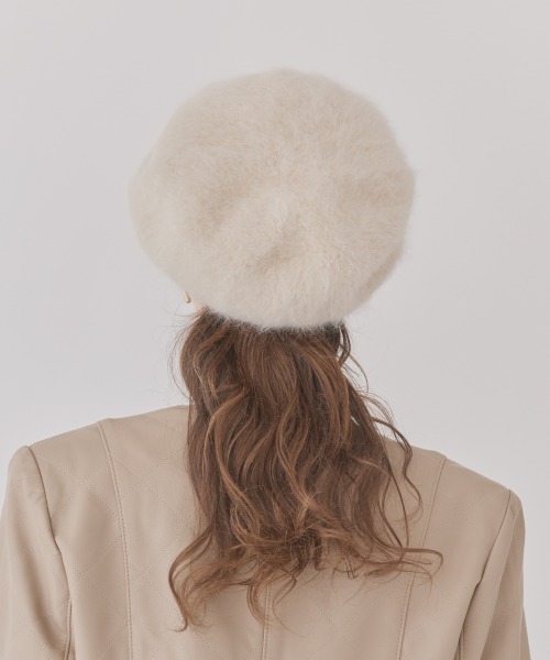 Chapeau d' O(シャポードオー)の「Chapeau d' O AG Beret Beanie / シャポードオー(ハンチング/ベレー帽・レディース・ブラウン/ブラック/グレー/レオパード/ピンク/ライトベージュ・FREE)」の21枚目の写真