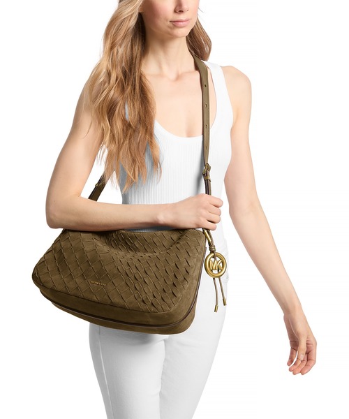 MICHAEL KORS(マイケルコース)の「NOLITA トップジップ コンバーチブル ショルダー ミディアム(ショルダーバッグ・レディース・グリーン系・FREE)」の4枚目の写真